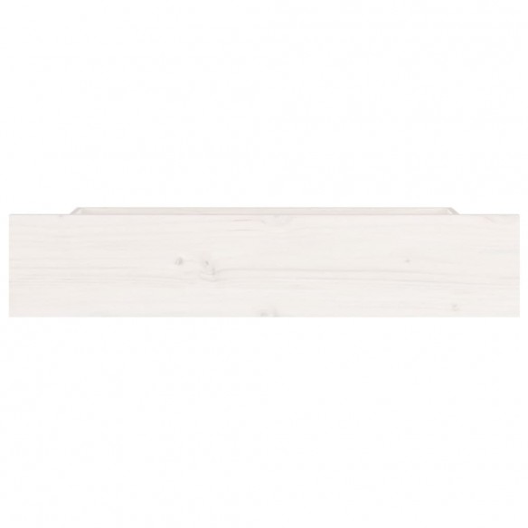 Tiroirs de lit 4 pcs Blanc Bois de pin massif