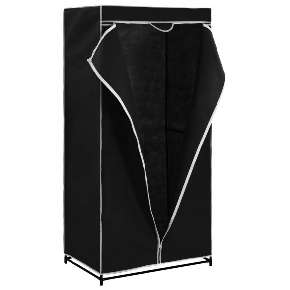 2 pcs Garde-robes Noir 75x50x160 cm