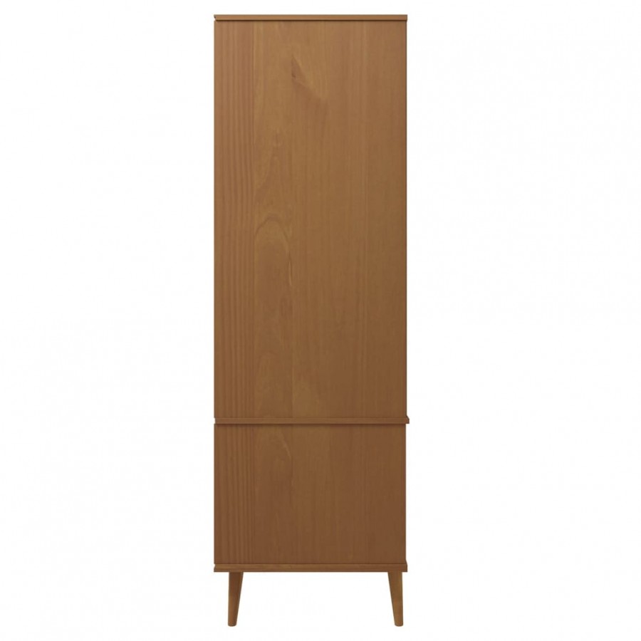 Garde-robe MOLDE Marron 90x55x175 cm Bois massif de pin