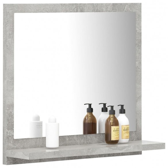 Miroir de salle de bain Gris béton 40x10,5x37 cm Aggloméré