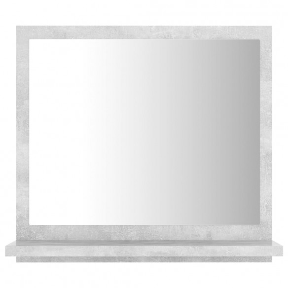 Miroir de salle de bain Gris béton 40x10,5x37 cm Aggloméré