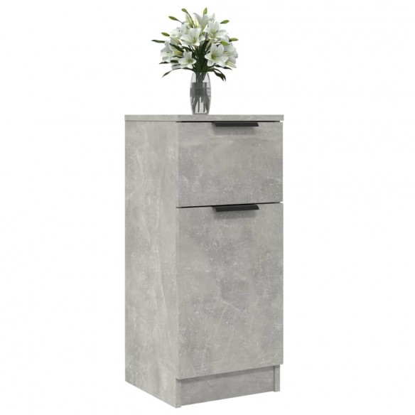 Buffet Gris béton 30x30x70 cm Bois d'ingénierie