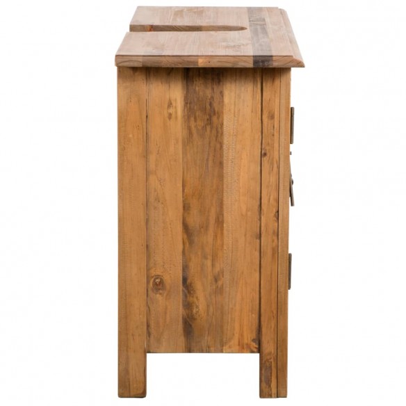 Meuble-lavabo de salle de bains pin massif 70x32x63 cm