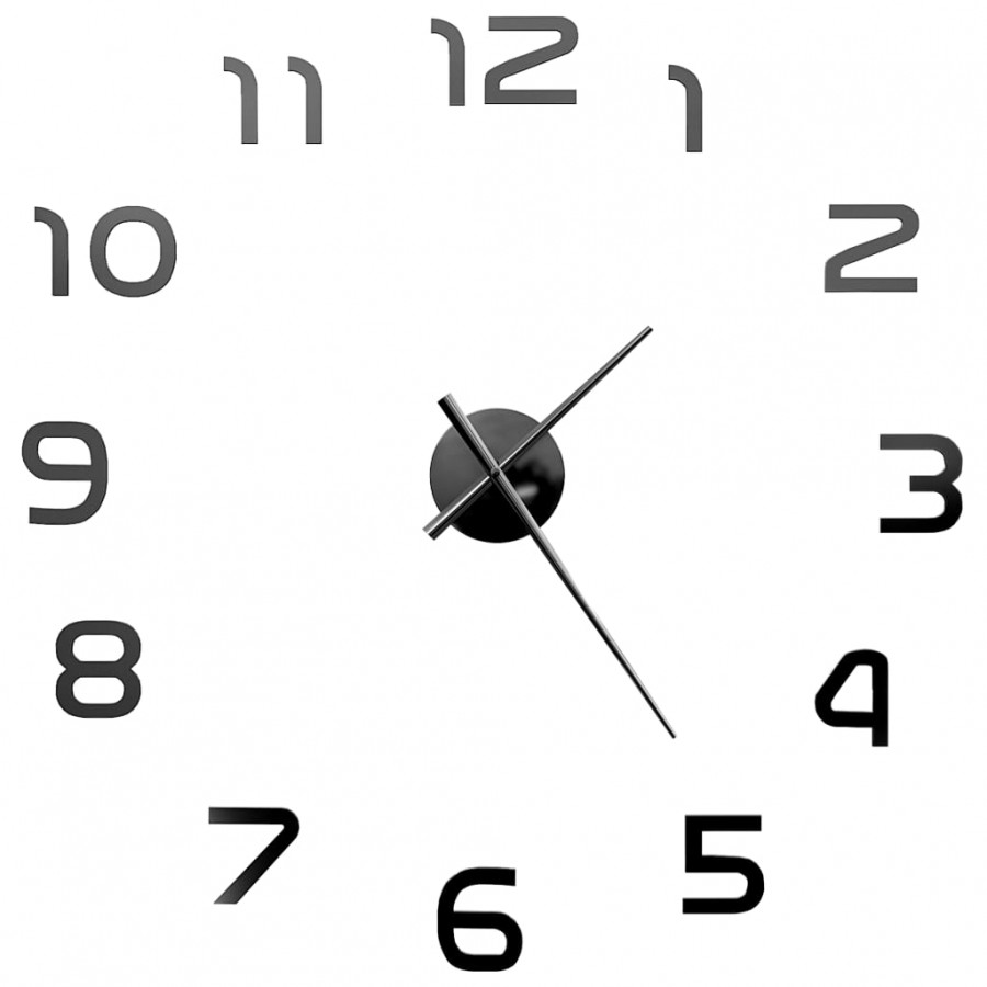 Horloge murale 3D Design moderne 100 cm XXL Noir Horloge murale 3D Design moderne 100 cm XXL Noir