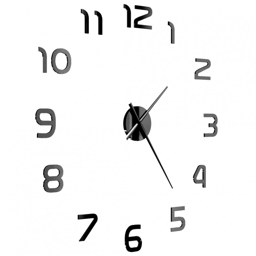 Horloge murale 3D Design moderne 100 cm XXL Noir Horloge murale 3D Design moderne 100 cm XXL Noir