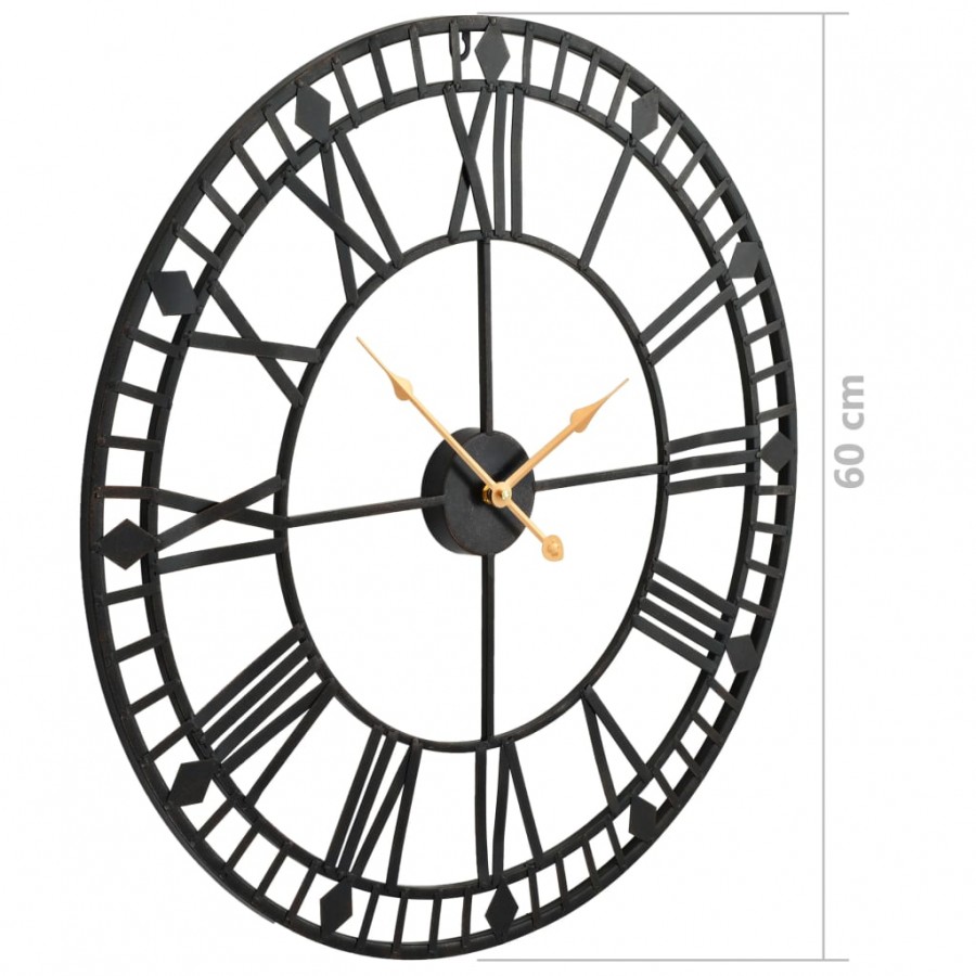 Horloge murale vintage avec mouvement à quartz Métal 60 cm XXL Horloge murale vintage avec mouvement à quartz Métal 60 cm XXL