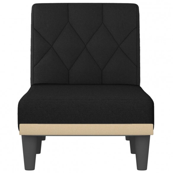 Chaise longue noir tissu