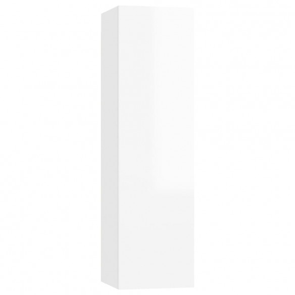 Ensemble de meubles TV 3 pcs Blanc brillant Aggloméré