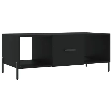 Table basse noir 102x50x40 cm bois d'ingénierie 2