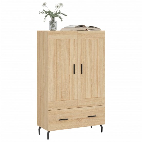 Buffet haut chêne sonoma 69,5x31x115 cm bois d'ingénierie