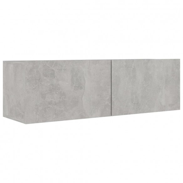 Ensemble de meuble TV 6 pcs Gris béton Aggloméré