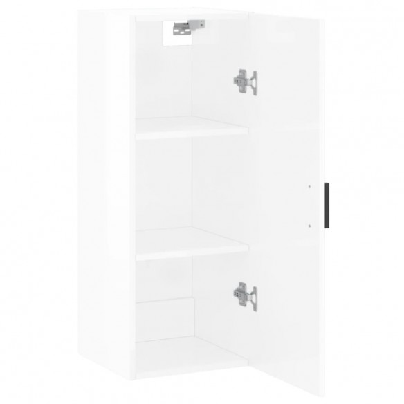 Armoire murale blanc brillant 34,5x34x90 cm