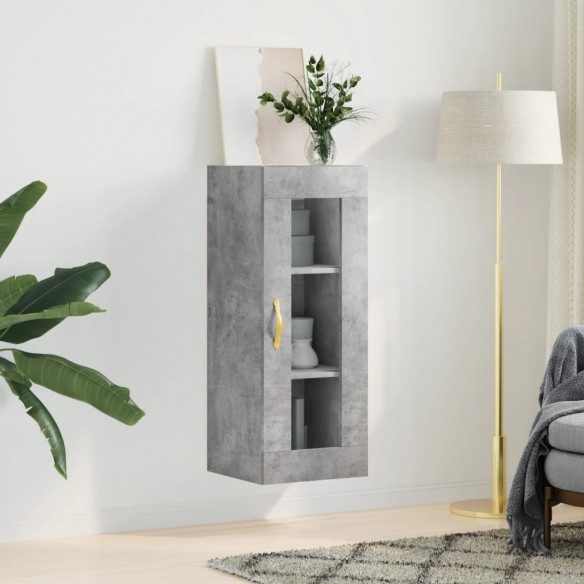 Armoire murale gris béton 34,5x34x90 cm