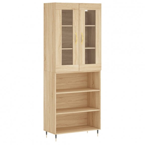 Buffet haut Chêne sonoma 69,5x34x180 cm Bois d'ingénierie