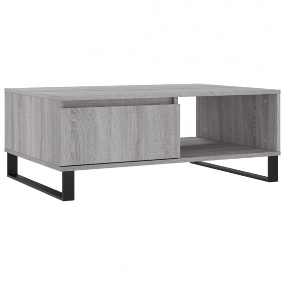 Table basse sonoma gris 90x60x35 cm bois d'ingénierie