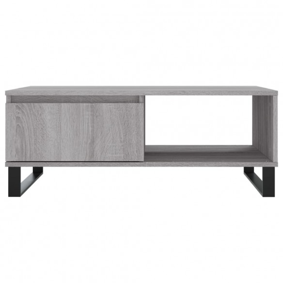 Table basse sonoma gris 90x60x35 cm bois d'ingénierie