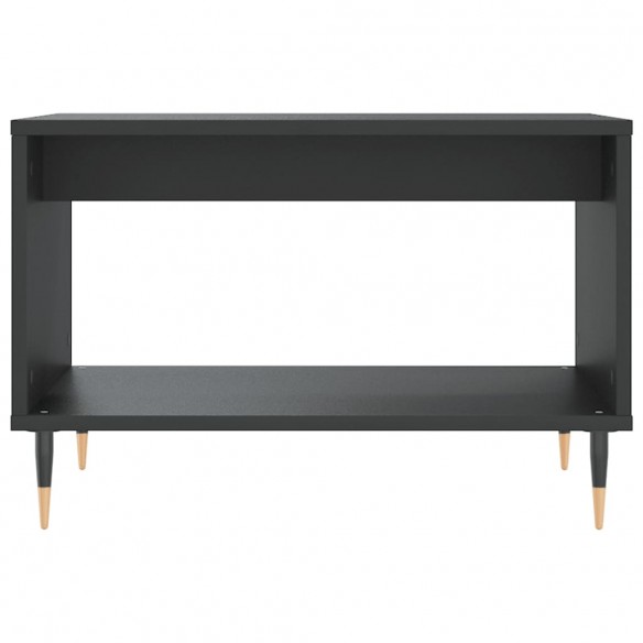 Table basse noir 60x50x40 cm bois d'ingénierie
