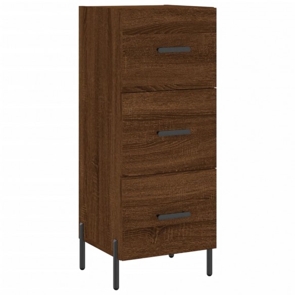 Buffet haut Chêne marron 34,5x34x180 cm Bois d'ingénierie