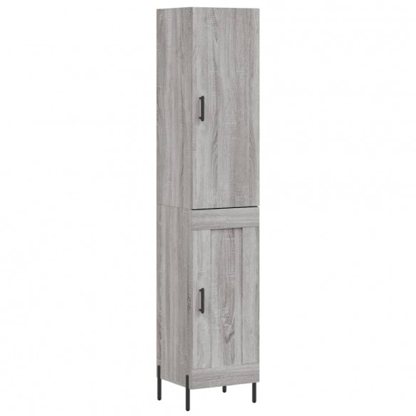 Buffet haut Sonoma gris 34,5x34x180 cm Bois d'ingénierie