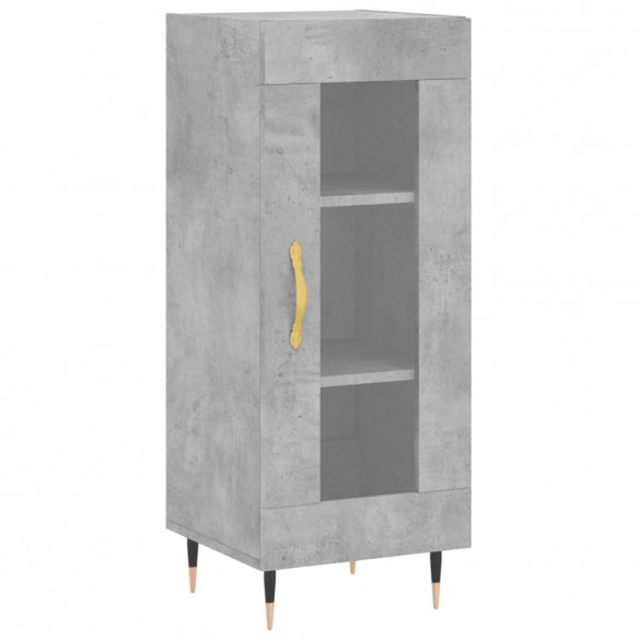 Buffet haut Gris béton 34,5x34x180 cm Bois d'ingénierie