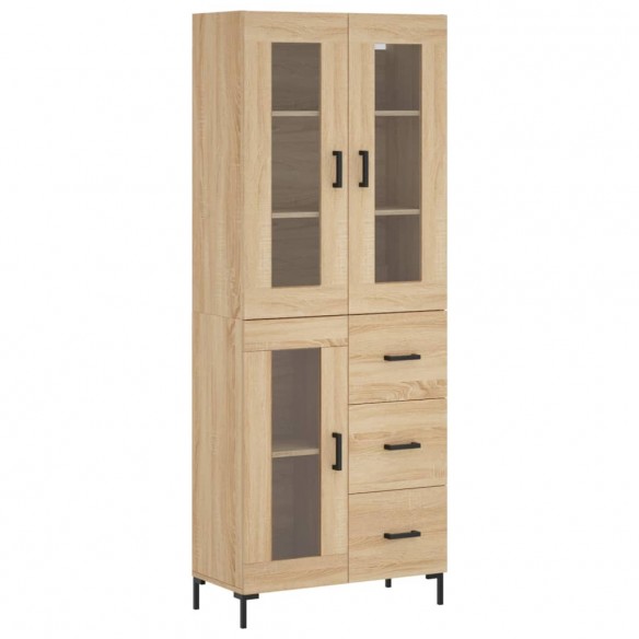 Buffet haut Chêne sonoma 69,5x34x180 cm Bois d'ingénierie