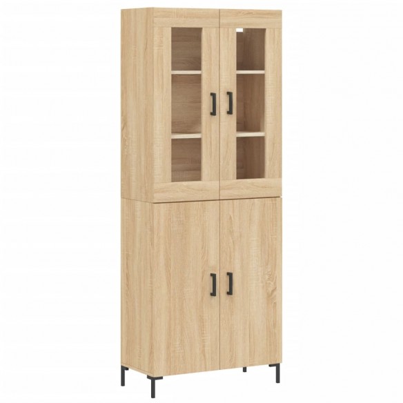 Buffet haut Chêne sonoma 69,5x34x180 cm Bois d'ingénierie