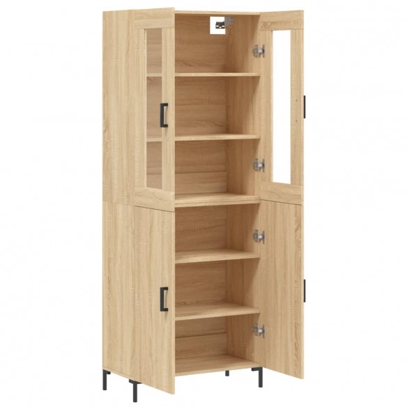 Buffet haut Chêne sonoma 69,5x34x180 cm Bois d'ingénierie