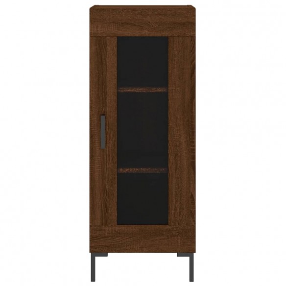 Buffet haut Chêne marron 34,5x34x180 cm Bois d'ingénierie