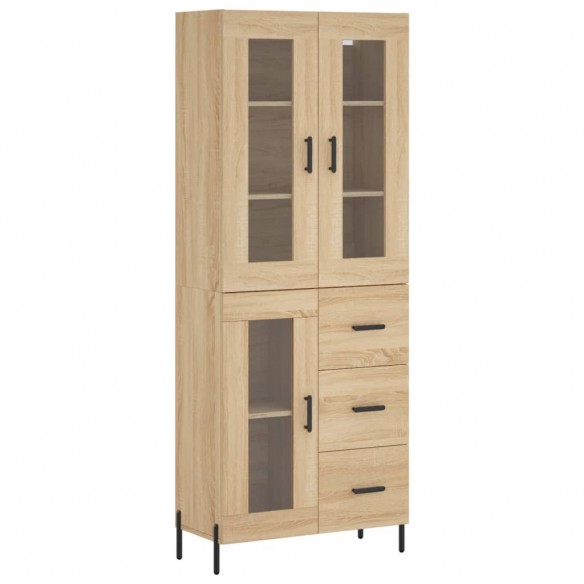 Buffet haut Chêne sonoma 69,5x34x180 cm Bois d'ingénierie