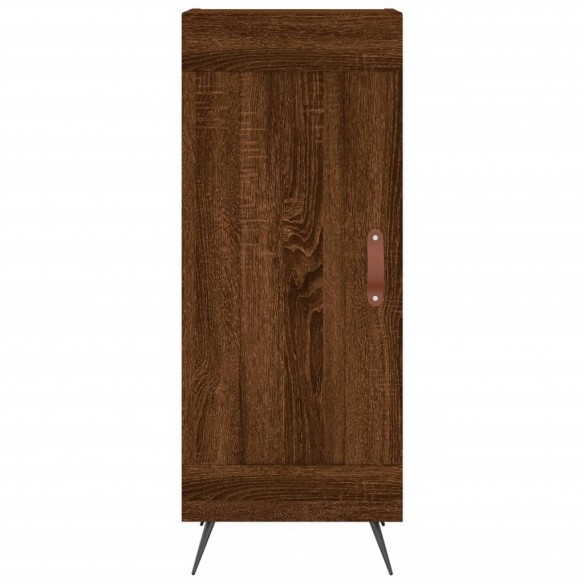 Buffet haut Chêne marron 34,5x34x180 cm Bois d'ingénierie