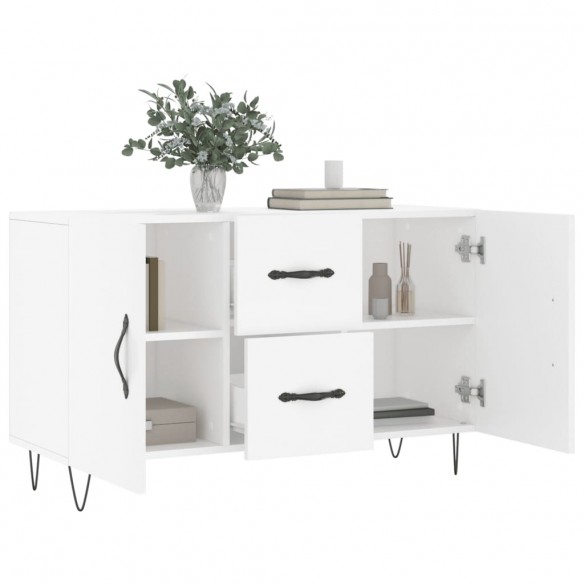 Buffet blanc 100x36x60 cm bois d'ingénierie