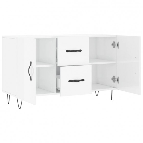 Buffet blanc brillant 100x36x60 cm bois d'ingénierie