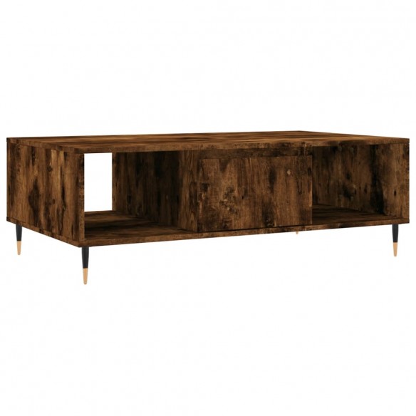 Table basse chêne fumé 104x60x35 cm bois d'ingénierie