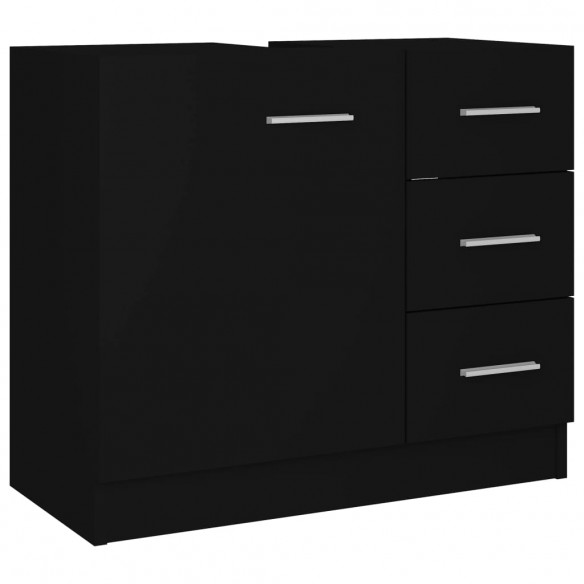 Armoire d'évier Noir 63x30x54 cm Aggloméré