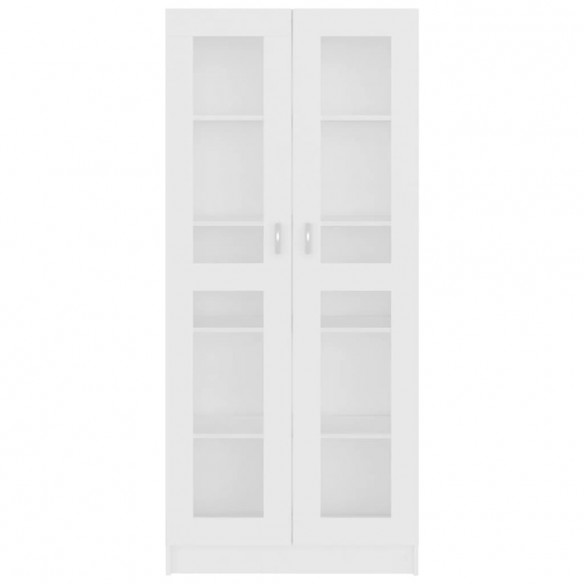 Armoire à vitrine Blanc 82,5x30,5x185,5 cm Aggloméré