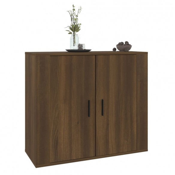 Buffet Chêne marron 80x33x70 cm Bois d'ingénierie