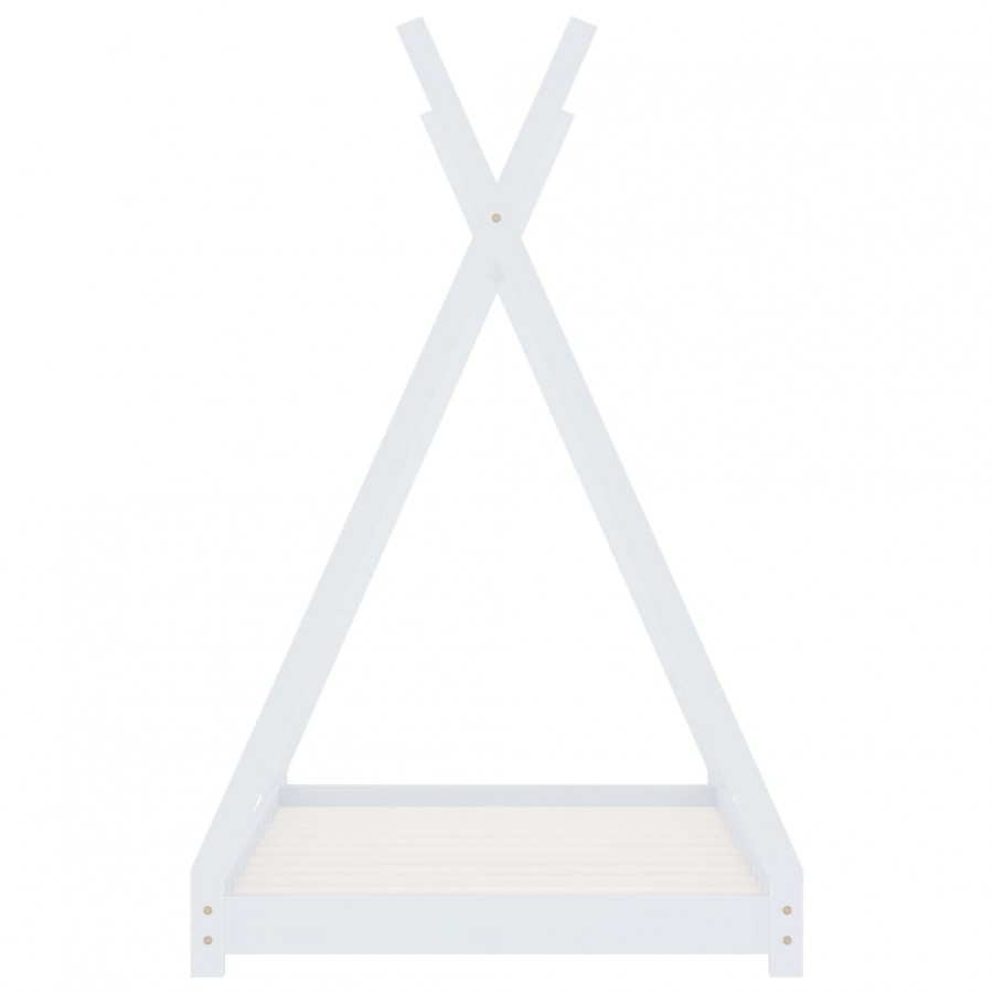 Lit d'enfant Blanc Bois de pin massif 90 x 200 cm Lit d'enfant Blanc Bois de pin massif 90 x 200 cm