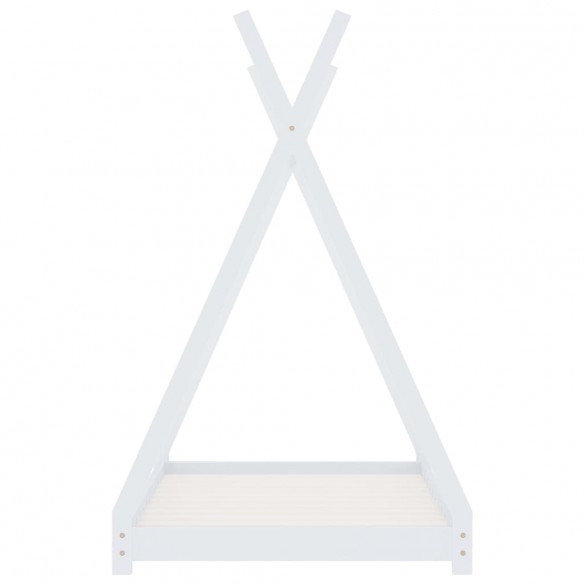 Lit d'enfant Blanc Bois de pin massif 90 x 200 cm