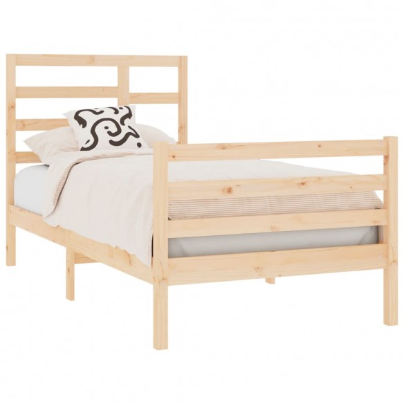 Cadre de lit bois massif 75x190 cm petit simple