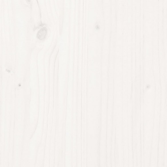 Cadre de lit Bois de pin massif 120x190 cm Blanc petit double