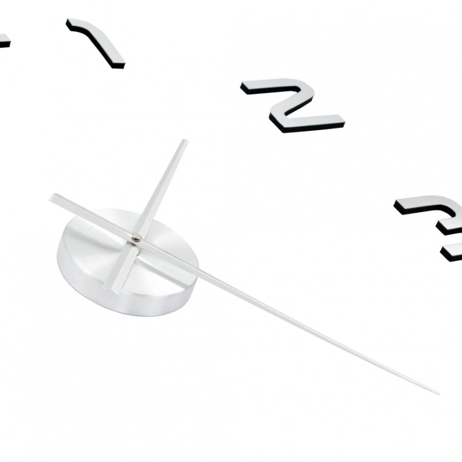 Horloge murale 3D Design moderne 100 cm XXL Argenté Horloge murale 3D Design moderne 100 cm XXL Argenté