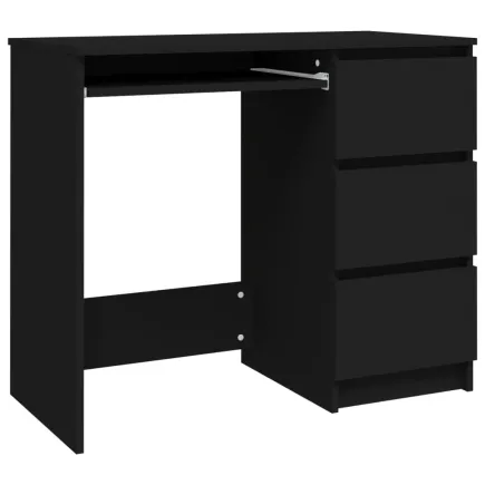 Bureau Noir 90x45x76 cm Aggloméré 2
