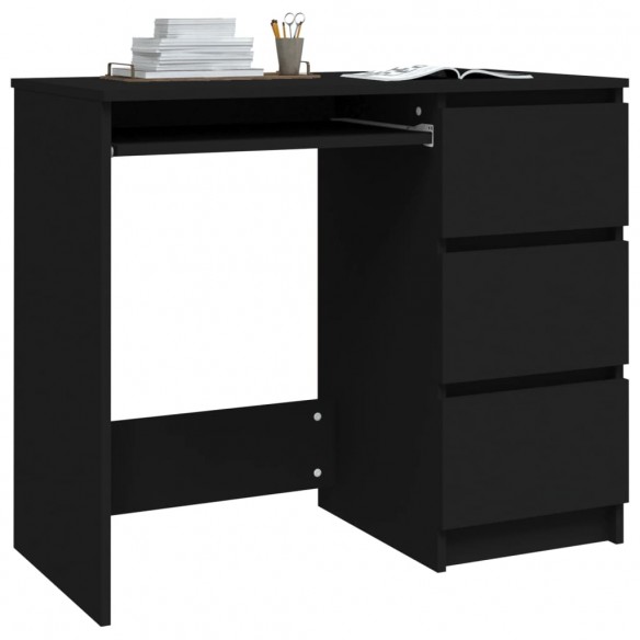 Bureau Noir 90x45x76 cm Aggloméré