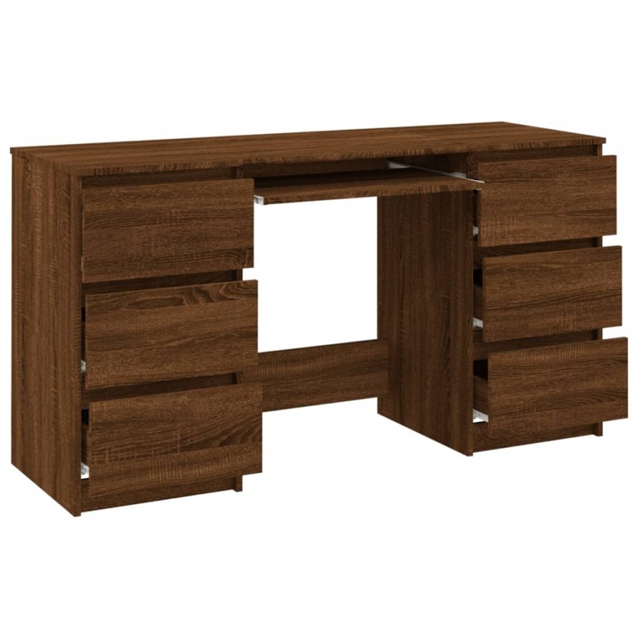 Bureau Chêne marron 140x50x77 cm 