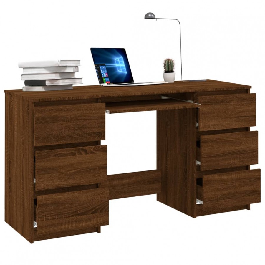 Bureau Chêne marron 140x50x77 cm 