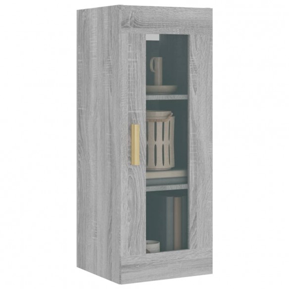 Armoire murale suspendue Sonoma gris 34,5x34x90 cm