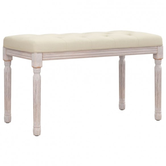 Banc beige 80x40x49 cm lin