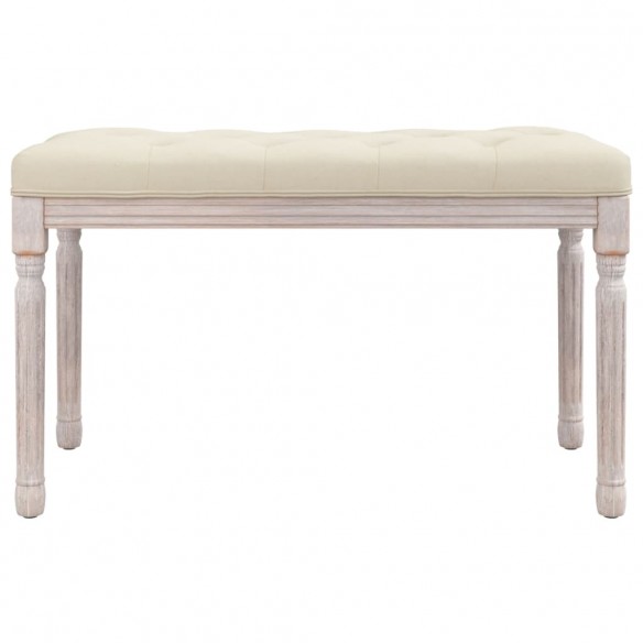 Banc beige 80x40x49 cm lin