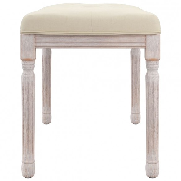 Banc beige 80x40x49 cm lin