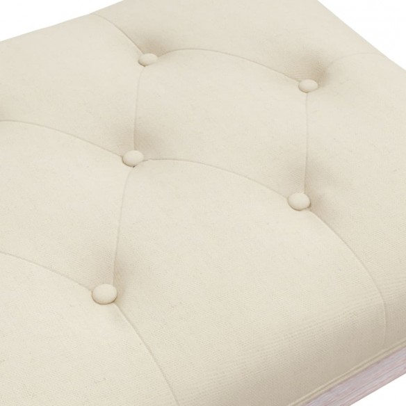 Banc beige 80x40x49 cm lin